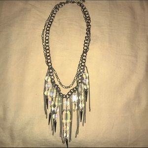 💎Silver Crystal Tassle Necklace💎